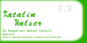 katalin walser business card